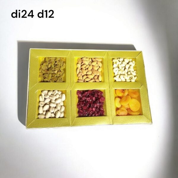 6 partition dry fruits tray total 600 grams weight for rs 830